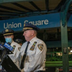 Judge CAGES Decorated Father of Three—Outrage Explodes… Police officers giving a statement at Union Square station.