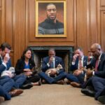 Memorial Day SHOCKER: George Floyd Over Fallen Heroes… Politicians sitting on the floor holding goats in a solemn gathering