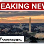 BREAKING: E. Jean Carroll’s Funding Bombshell Rocks DOJ… Aerial view of Washington D.C. at sunset with notable monuments