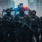 ARREST MADE: Erika Kirk Bomb Threat Shakes The Nation…. A SWAT team in tactical gear standing in front of an armored vehicle