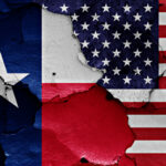 BANNON SOUNDS ALARM: GOP’s Texas Showdown… A weathered depiction of the Texas and American flags side by side