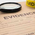 DEATH ROW Verdict After Church BLOODBATH Evidence folder with magnifying glass and evidence tape.