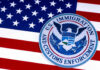 Foreign Activist Hits Teen — Gets Booted U.S. Immigration and Customs Enforcement emblem on American flag.